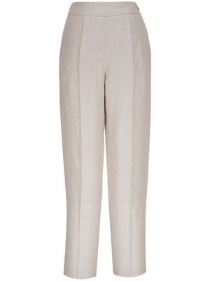 Agnona straight-leg linen trousers - Neutrals