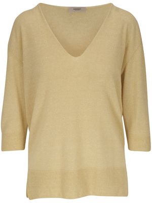 Agnona V-neck cashmere-blend jumper - Neutrals