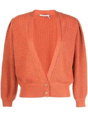 Agnona V-neck knitted cardigan - Orange