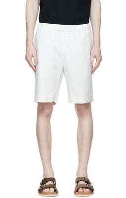 Agnona White Cotton & Silk Pyjama Shorts