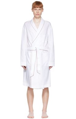Agnona White Linen Robe