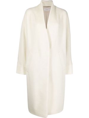 Agnona wool and alpaca-blend coat - White
