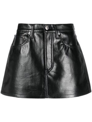 AGOLDE A-line mini skirt - Black