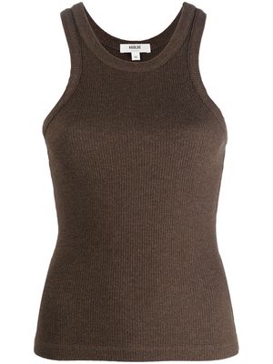 AGOLDE Bailey ribbed-knit tank top - Brown