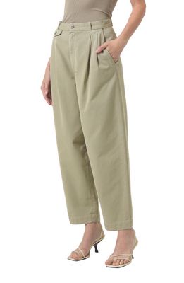 AGOLDE Becker Cotton Barrel Leg Chinos in Dill