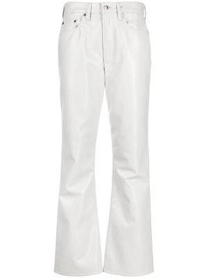AGOLDE bootcut leather-blend trousers - Grey