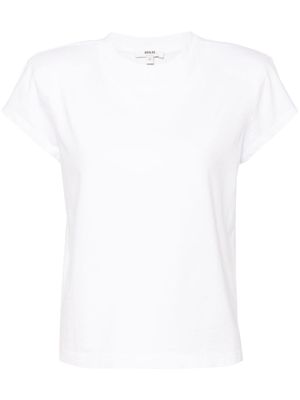 AGOLDE Bryce shoulder pads cotton T-shirt - White