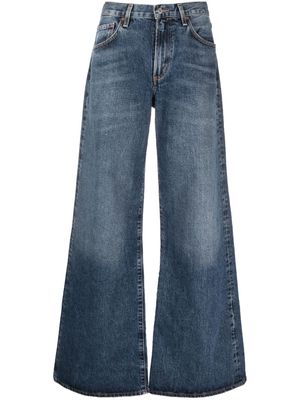 AGOLDE Clara organic-cotton flared jeans - Blue