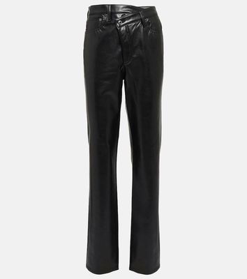 Agolde Criss-Cross high-rise faux leather pants