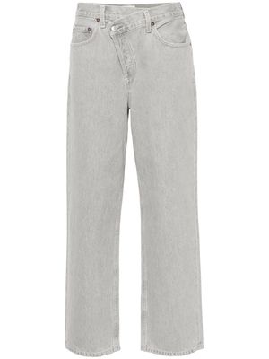 AGOLDE Criss Cross high-waist straight-leg jeans - Grey