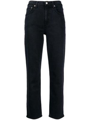 AGOLDE cropped low-rise straight-leg jeans - Black