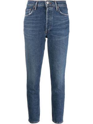 AGOLDE cropped skinny jeans - Blue