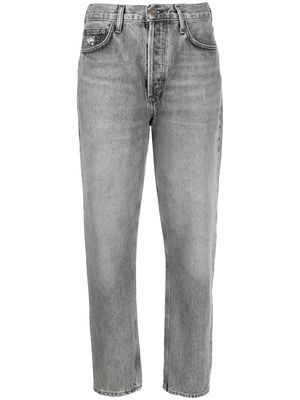 AGOLDE cropped slim-cut jeans - Grey