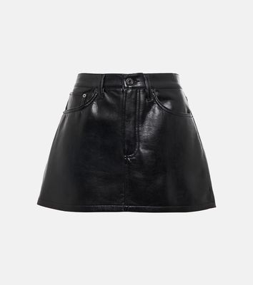 Agolde Faux-leather miniskirt
