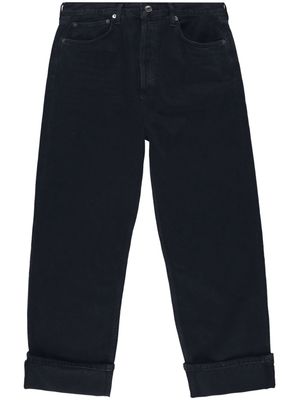 AGOLDE Fran straight-leg turn-up jeans - Black