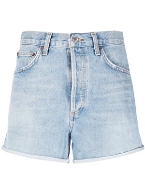 AGOLDE high-rise denim shorts - Blue