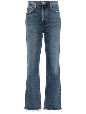 AGOLDE high-rise stovepipe-leg jeans - Blue