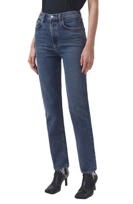 AGOLDE High Waist Stovepipe Jeans in Captivate