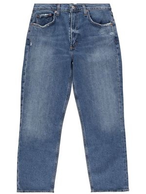 AGOLDE Kye cropped straight-leg stretch jeans - Blue