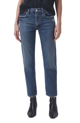 AGOLDE Kye Mid Rise Ankle Straight Leg Jeans in Notion