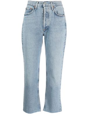 AGOLDE Lana mid-rise cropped jeans - Blue