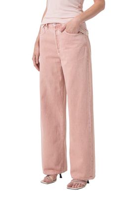 AGOLDE Low Slung Baggy Organic Cotton Jeans in Pink Salt