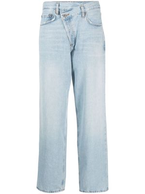 AGOLDE mid-rise cotton straight jeans - Blue