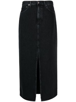 AGOLDE mid-rise denim skirt - Black