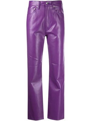 AGOLDE mid-rise straight-leg trousers - Purple
