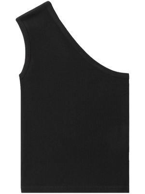 AGOLDE one-shoulder ribbed tank top - Black