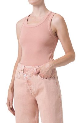 AGOLDE Poppy Tank Top in Pink Salt