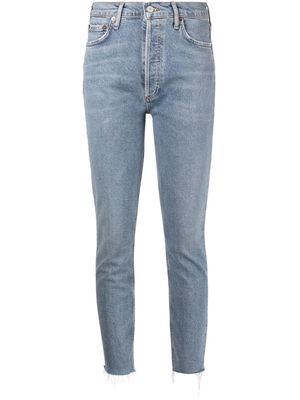 AGOLDE raw-cut finish skinny jeans - Blue
