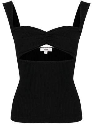 AGOLDE ribbed cut-out top - Black