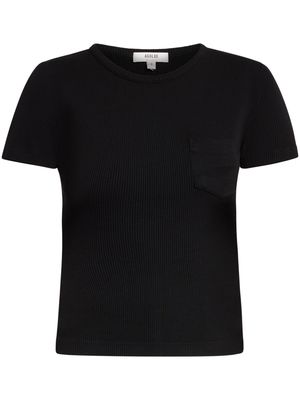 AGOLDE ribbed organic cotton-blend T-shirt - Black