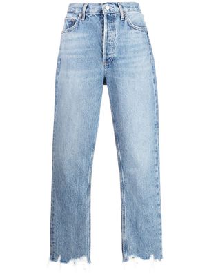 AGOLDE Riley cropped-leg jeans - Blue