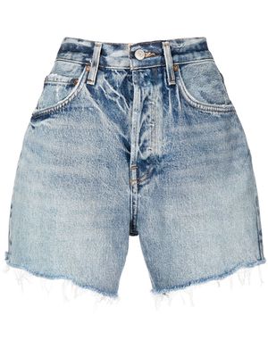 AGOLDE Riley cut-off denim shorts - Blue