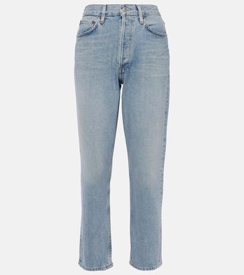 Agolde Riley high-rise cropped straight jeans