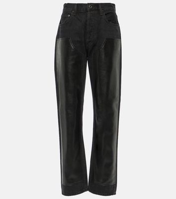 Agolde Ryder patchwork high-rise straight jeans