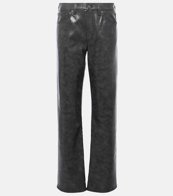Agolde Sloane mid-rise leather straight pants