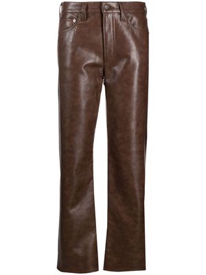 AGOLDE Sloane mid-rise straight-leg trousers - Brown