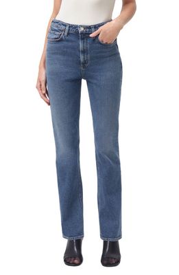 AGOLDE Valen High Waist Slim Fit Organic Cotton Bootcut Jeans in Prophecy