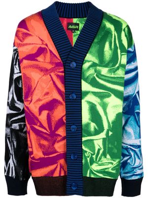 AGR abstract-pattern printed cardigan - Multicolour
