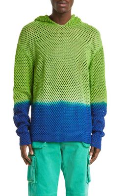 AGR Balance Growth Crochet Hoodie in Green/Blue