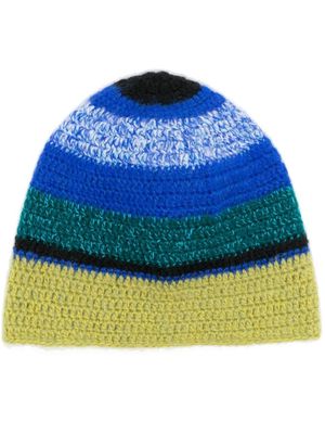 AGR crochet striped beanie - Blue