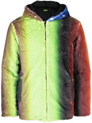 AGR gradient-effect faux-fur jacket - Green