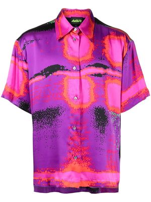 AGR kaleidoscopic-print silk shirt - Purple