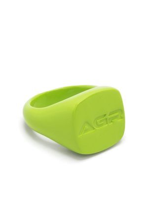 AGR logo debossed ring - Green