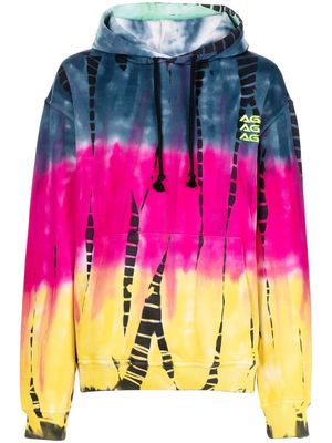 AGR logo tie-dye print hoodie - Multicolour