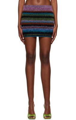 AGR Multicolor Brushed Miniskirt
