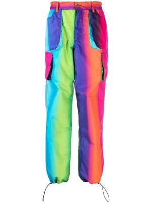 AGR multicolour-print straight-leg trousers - Pink